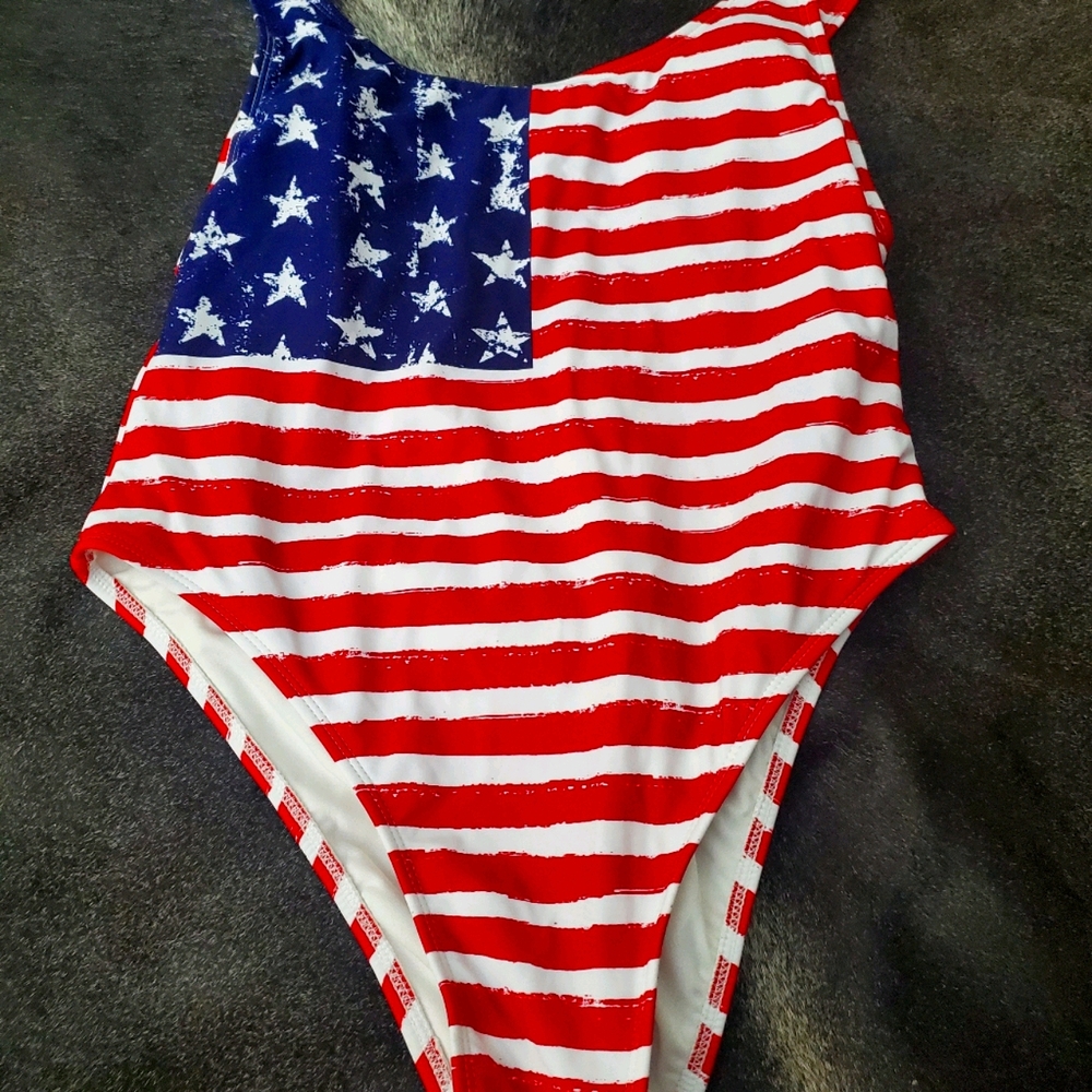 American flag one piece size L
